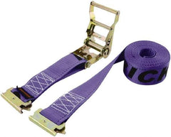 Erickson Manufacturing - 16' Long x 2" Wide, 2,500 Lb Basket Capacity, Polyester & Steel Web Sling - Blue - Apex Tool & Supply