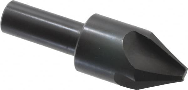 Hertel - 7/8" Head Diam, 1/2" Shank Diam, 4 Flute 60° High Speed Steel Countersink - Apex Tool & Supply