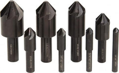 Hertel - 8 Piece, 1/4 to 1" Head Diam, 82° Included Angle, Countersink Set - Apex Tool & Supply