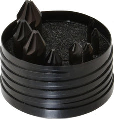 Hertel - 8 Piece, 1/4 to 1" Head Diam, 60° Included Angle, Countersink Set - Apex Tool & Supply