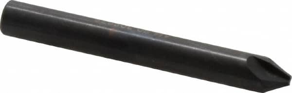 Hertel - 1/4" Head Diam, 1/4" Shank Diam, 4 Flute 60° High Speed Steel Countersink - Apex Tool & Supply