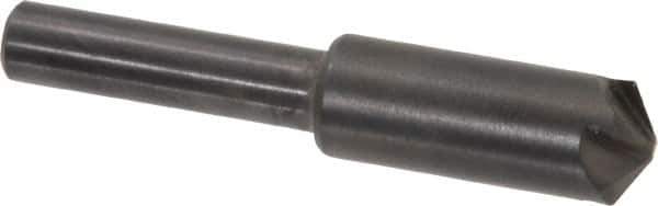 Hertel - 3/8" Head Diam, 1/4" Shank Diam, 4 Flute 120° High Speed Steel Countersink - 1-3/4" OAL, Straight Shank - Apex Tool & Supply