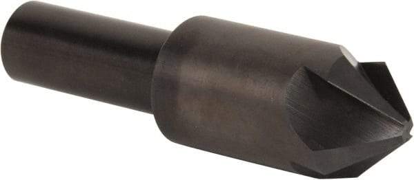 Hertel - 3/4" Head Diam, 1/2" Shank Diam, 4 Flute 82° High Speed Steel Countersink - 2-11/16" OAL, Straight Shank - Apex Tool & Supply