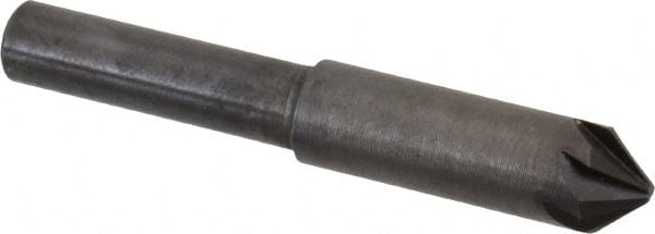 Hertel - 5/16" Head Diam, 1/4" Shank Diam, 6 Flute 82° High Speed Steel Countersink - Apex Tool & Supply
