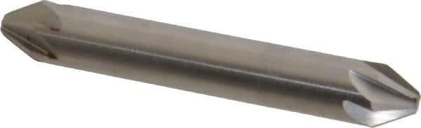 Hertel - 3/8" Head Diam, 3/8" Shank Diam, 6 Flute 60° High Speed Steel Countersink - 2-1/2" OAL, Straight Shank - Apex Tool & Supply
