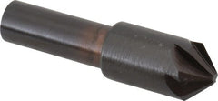 Hertel - 1/2" Head Diam, 3/8" Shank Diam, 6 Flute 90° High Speed Steel Countersink - Apex Tool & Supply