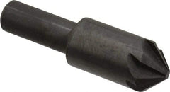 Hertel - 3/4" Head Diam, 1/2" Shank Diam, 6 Flute 90° High Speed Steel Countersink - 2-3/4" OAL, Straight Shank - Apex Tool & Supply