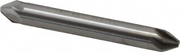 Hertel - 1/4" Head Diam, 1/4" Shank Diam, 6 Flute 60° High Speed Steel Countersink - Apex Tool & Supply