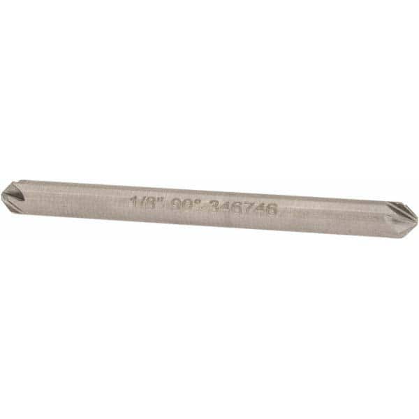 Hertel - 1/8" Head Diam, 1/8" Shank Diam, 6 Flute 90° High Speed Steel Countersink - Apex Tool & Supply