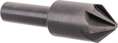 Hertel - 5/8" Head Diam, 3/8" Shank Diam, 6 Flute 82° High Speed Steel Countersink - 2-1/4" OAL, 1/8" Nose Diam, Straight Shank - Apex Tool & Supply