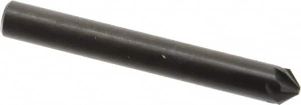 Hertel - 1/4" Head Diam, 1/4" Shank Diam, 6 Flute 90° High Speed Steel Countersink - Apex Tool & Supply