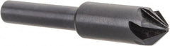 Hertel - 3/8" Head Diam, 1/4" Shank Diam, 6 Flute 82° High Speed Steel Countersink - Apex Tool & Supply