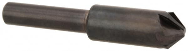 Hertel - 3/8" Head Diam, 1/4" Shank Diam, 6 Flute 90° High Speed Steel Countersink - Apex Tool & Supply