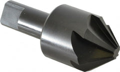 Hertel - 1-1/2" Head Diam, 3/4" Shank Diam, 6 Flute 82° High Speed Steel Countersink - Apex Tool & Supply
