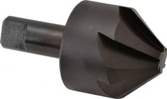Hertel - 2" Head Diam, 1" Shank Diam, 6 Flute 82° High Speed Steel Countersink - Apex Tool & Supply