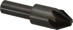 Hertel - 3/4" Head Diam, 1/2" Shank Diam, 6 Flute 60° High Speed Steel Countersink - Apex Tool & Supply