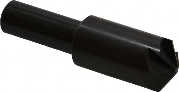 Hertel - 3/4" Head Diam, 1/2" Shank Diam, 6 Flute 120° High Speed Steel Countersink - Apex Tool & Supply