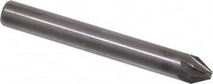 Hertel - 1/4" Head Diam, 1/4" Shank Diam, 6 Flute 60° High Speed Steel Countersink - Apex Tool & Supply