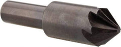 Hertel - 3/4" Head Diam, 1/2" Shank Diam, 6 Flute 82° High Speed Steel Countersink - 2-3/4" OAL, Straight Shank - Apex Tool & Supply