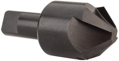 Hertel - 1-1/2" Head Diam, 3/4" Shank Diam, 4 Flute 90° High Speed Steel Countersink - 3-1/2" OAL, Straight Shank - Apex Tool & Supply