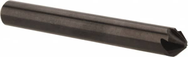 Hertel - 1/4" Head Diam, 1/4" Shank Diam, 6 Flute 82° High Speed Steel Countersink - Apex Tool & Supply