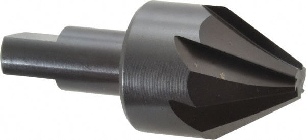 Hertel - 1-1/2" Head Diam, 3/4" Shank Diam, 6 Flute 60° High Speed Steel Countersink - Apex Tool & Supply