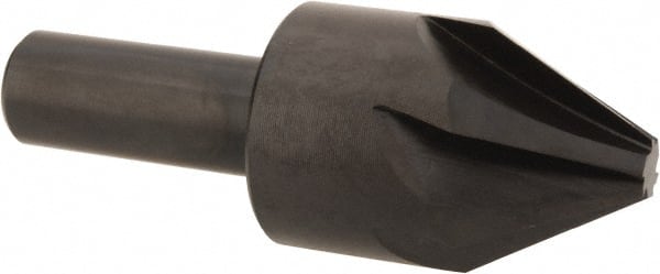 Hertel - 1" Head Diam, 1/2" Shank Diam, 6 Flute 60° High Speed Steel Countersink - Apex Tool & Supply