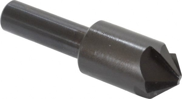 Hertel - 5/8" Head Diam, 3/8" Shank Diam, 4 Flute 100° High Speed Steel Countersink - Apex Tool & Supply