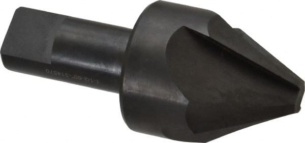 Hertel - 1-1/2" Head Diam, 3/4" Shank Diam, 4 Flute 60° High Speed Steel Countersink - Apex Tool & Supply