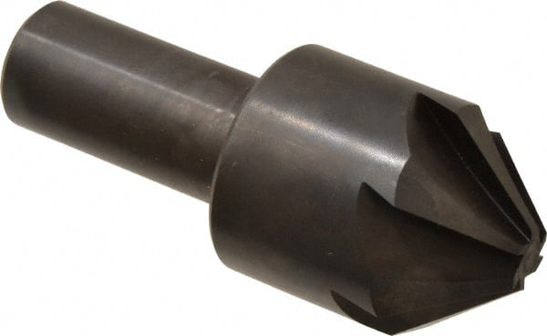 Hertel - 1-3/4" Head Diam, 1" Shank Diam, 6 Flute 82° High Speed Steel Countersink - Apex Tool & Supply
