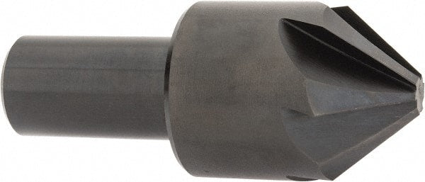 Hertel - 1-1/4" Head Diam, 3/4" Shank Diam, 6 Flute 82° High Speed Steel Countersink - Apex Tool & Supply