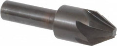 Hertel - 5/8" Head Diam, 3/8" Shank Diam, 6 Flute 60° High Speed Steel Countersink - Apex Tool & Supply