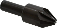 Hertel - 7/8" Head Diam, 1/2" Shank Diam, 6 Flute 60° High Speed Steel Countersink - Apex Tool & Supply
