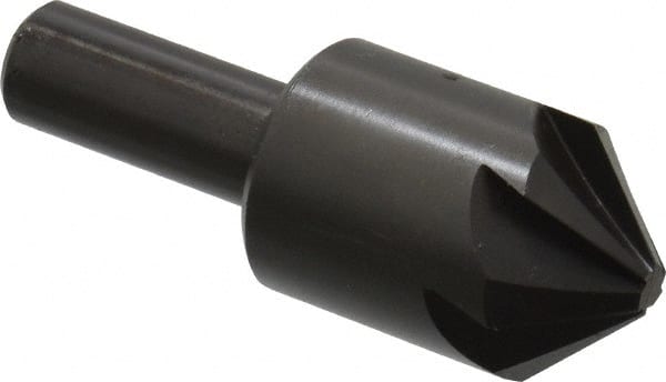 Hertel - 1" Head Diam, 1/2" Shank Diam, 6 Flute 90° High Speed Steel Countersink - Apex Tool & Supply
