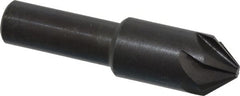 Hertel - 1/2" Head Diam, 3/8" Shank Diam, 6 Flute 82° High Speed Steel Countersink - Apex Tool & Supply