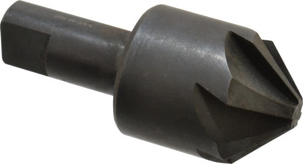 Hertel - 1-1/2" Head Diam, 3/4" Shank Diam, 6 Flute 90° High Speed Steel Countersink - Apex Tool & Supply