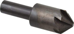 Hertel - 7/8" Head Diam, 1/2" Shank Diam, 6 Flute 90° High Speed Steel Countersink - 2-3/4" OAL, Straight Shank - Apex Tool & Supply