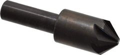 Hertel - 5/8" Head Diam, 3/8" Shank Diam, 6 Flute 90° High Speed Steel Countersink - 2-1/4" OAL, Straight Shank - Apex Tool & Supply