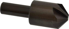Hertel - 1" Head Diam, 1/2" Shank Diam, 6 Flute 100° High Speed Steel Countersink - 2-3/4" OAL, Straight Shank - Apex Tool & Supply
