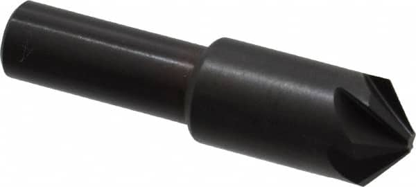 Hertel - 1/2" Head Diam, 3/8" Shank Diam, 6 Flute 100° High Speed Steel Countersink - Apex Tool & Supply