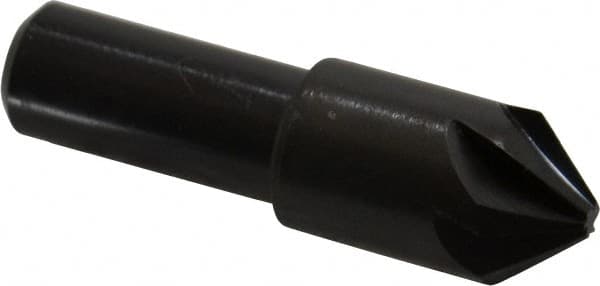 Hertel - 5/8" Head Diam, 1/2" Shank Diam, 6 Flute 82° High Speed Steel Countersink - Apex Tool & Supply