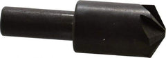 Hertel - 7/8" Head Diam, 1/2" Shank Diam, 6 Flute 120° High Speed Steel Countersink - 2-3/4" OAL, 0.14" Nose Diam, Straight Shank - Apex Tool & Supply
