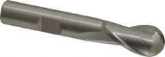 Hertel - 12mm Diam, 13/16" LOC, 2 Flute Cobalt Ball End Mill - Uncoated, Single End, 2-1/2" OAL, 3/8" Shank Diam - Apex Tool & Supply