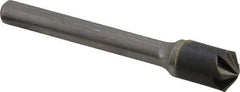 Hertel - 3/8" Head Diam, 1/4" Shank Diam, 6 Flute 120° Solid Carbide Countersink - 2-1/4" OAL, Straight Shank - Apex Tool & Supply