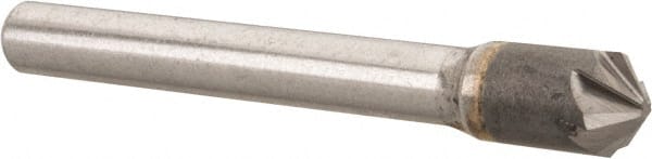 Hertel - 5/16" Head Diam, 1/4" Shank Diam, 6 Flute 100° Solid Carbide Countersink - Apex Tool & Supply