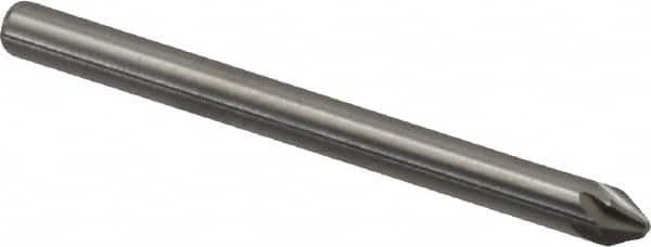 Hertel - 1/8" Head Diam, 1/8" Shank Diam, 6 Flute 60° Solid Carbide Countersink - Apex Tool & Supply