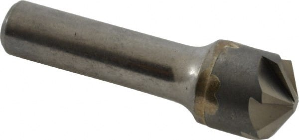 Hertel - 3/4" Head Diam, 1/2" Shank Diam, 6 Flute 120° Solid Carbide Countersink - Apex Tool & Supply
