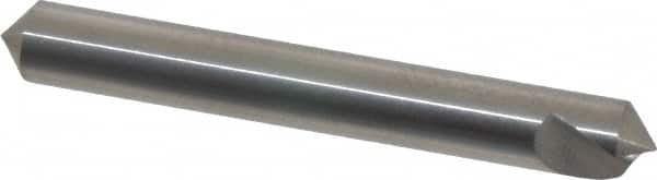 Hertel - 1/4" Head Diam, 1/4" Shank Diam, 1 Flute 100° Solid Carbide Countersink - Apex Tool & Supply