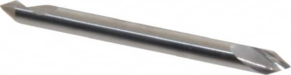 Hertel - 1/8" Head Diam, 1/8" Shank Diam, 1 Flute 60° Solid Carbide Countersink - Apex Tool & Supply