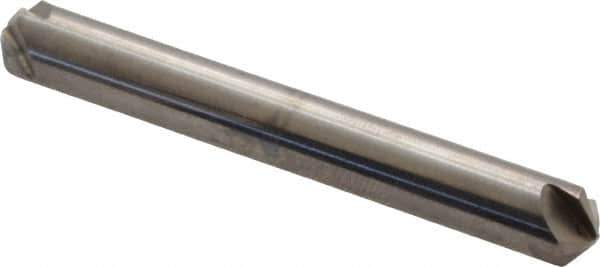 Hertel - 1/4" Head Diam, 1/4" Shank Diam, 4 Flute 110° Solid Carbide Countersink - 2" OAL, Straight Shank - Apex Tool & Supply